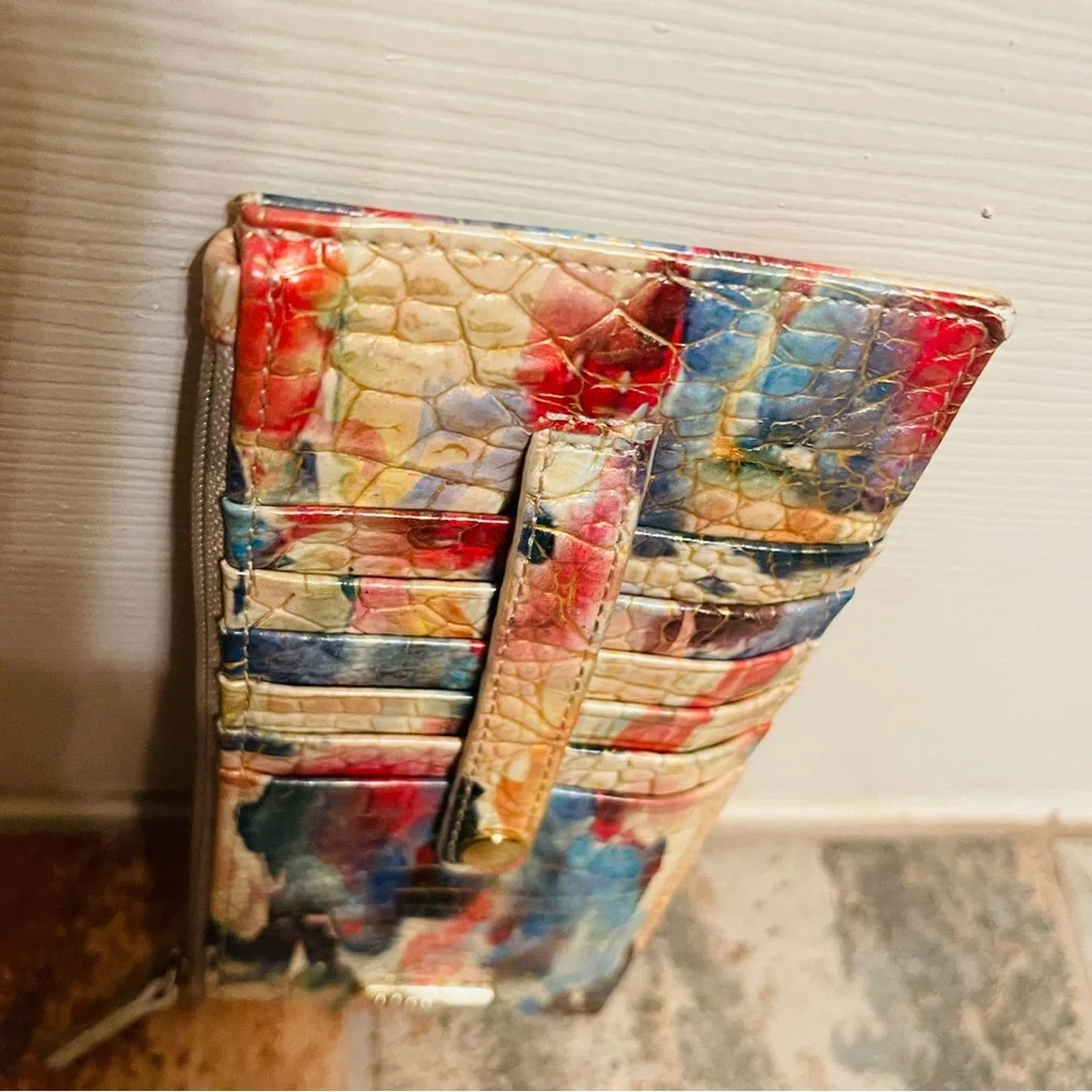 Brahmin Croc Embossed Leather Superbloom Credit Card Holder! - Picture 5 of 16